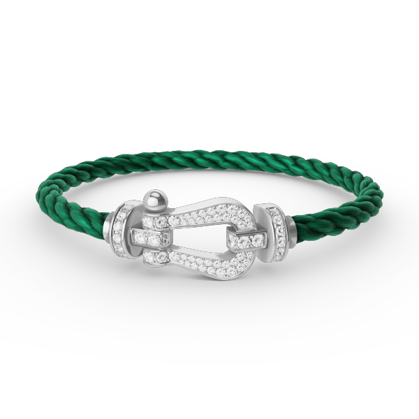 [sparkle Jewelry ]FORCE LARGE HORSESHOE FULL DIAMOND BRACELET SILVER