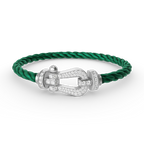 [sparkle Jewelry ]FORCE LARGE HORSESHOE FULL DIAMOND BRACELET SILVER