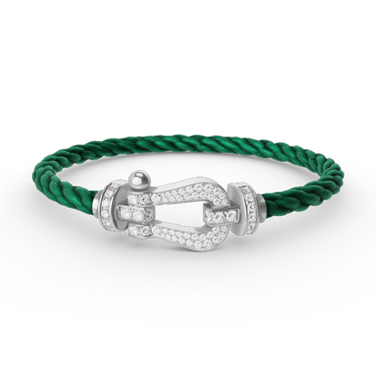 [sparkle Jewelry ]FORCE LARGE HORSESHOE FULL DIAMOND BRACELET SILVER