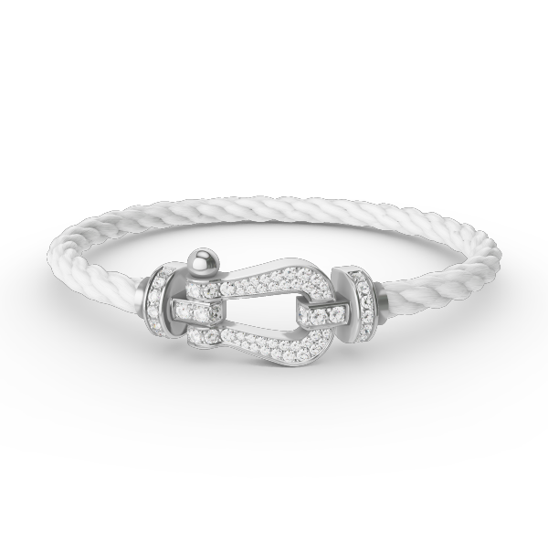 [sparkle Jewelry ]FORCE LARGE HORSESHOE FULL DIAMOND BRACELET SILVER