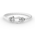 [sparkle Jewelry ]FORCE LARGE HORSESHOE FULL DIAMOND BRACELET SILVER