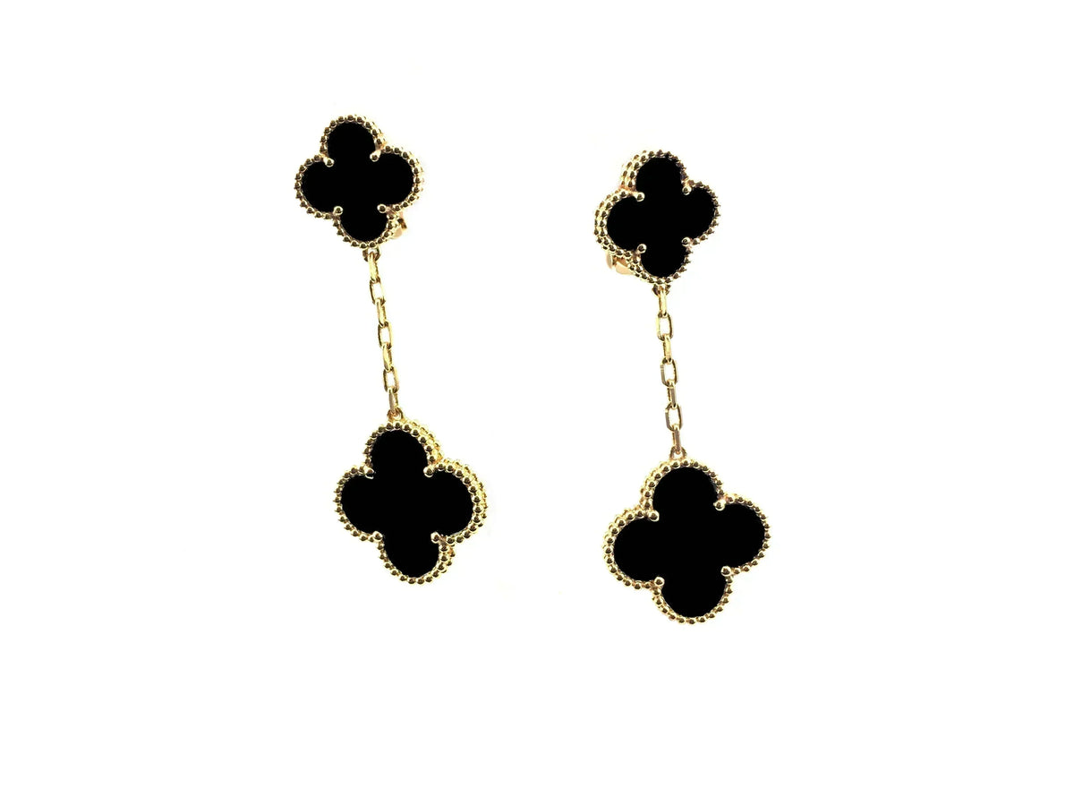 [sparkle Jewelry ]CLOVER 2 MOTIFS  EARRINGS (MULTIPLE CHOICESC