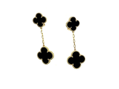 [sparkle Jewelry ]CLOVER 2 MOTIFS  EARRINGS (MULTIPLE CHOICESC