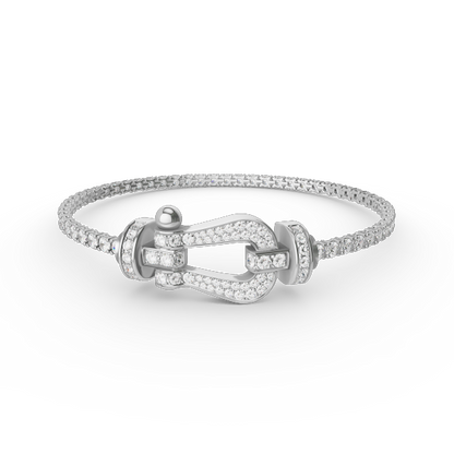 [sparkle Jewelry ]FORCE  LARGE HORSESHOE FULL DIAMOND TENNIS BRACELET