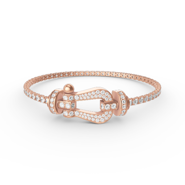 [sparkle Jewelry ]FORCE  LARGE HORSESHOE FULL DIAMOND TENNIS BRACELET