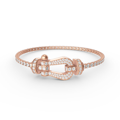 [sparkle Jewelry ]FORCE  LARGE HORSESHOE FULL DIAMOND TENNIS BRACELET