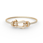 [sparkle Jewelry ]FORCE  LARGE HORSESHOE FULL DIAMOND TENNIS BRACELET