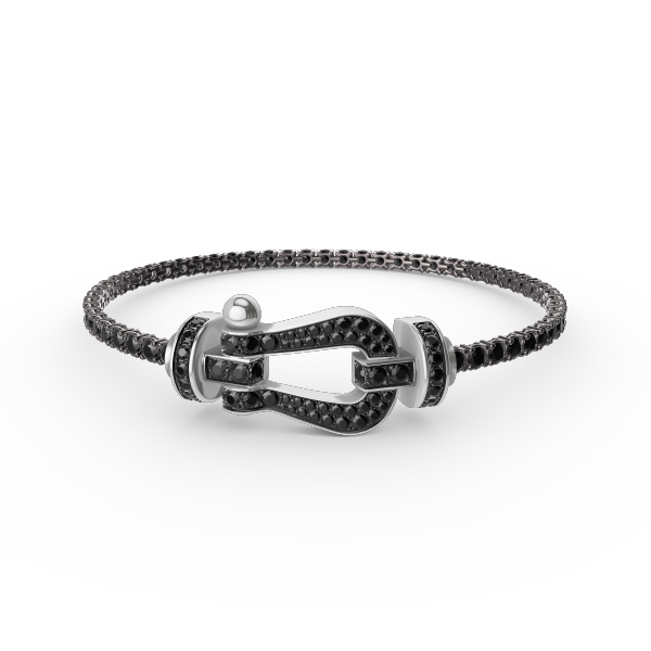 [sparkle Jewelry ]FORCE  LARGE HORSESHOE FULL DIAMOND TENNIS BRACELET