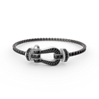 [sparkle Jewelry ]FORCE  LARGE HORSESHOE FULL DIAMOND TENNIS BRACELET