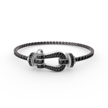 [sparkle Jewelry ]FORCE  LARGE HORSESHOE FULL DIAMOND TENNIS BRACELET
